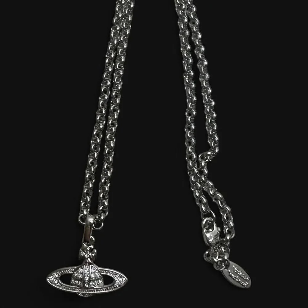 Vivienne Westwood Silver Orb Pendant Necklace, Unisex Everyday